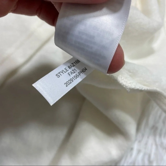 J Crew Factory Mock Neck Sweatshirt Cloudspun Fleece Ivory - Picture 3 of 7